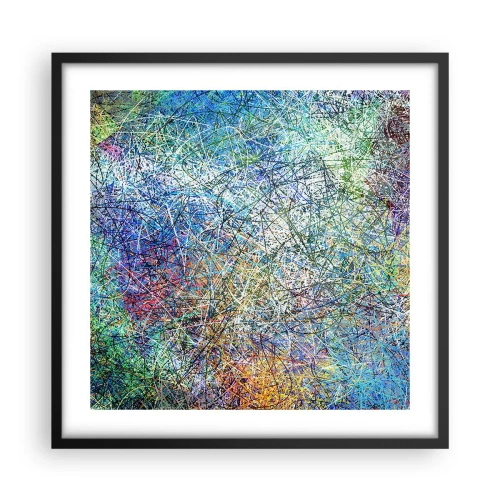 Pôster com moldura preta - Não é assim tão simples - 50x50 cm