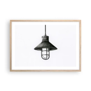 Pôster com moldura de carvalho claro - Como antigamente… - 70x50 cm