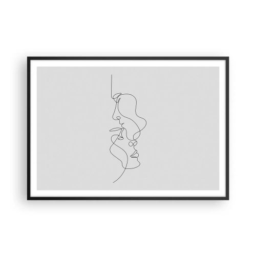 Pôster com moldura preta - O calor dos desejos amargos - 100x70 cm