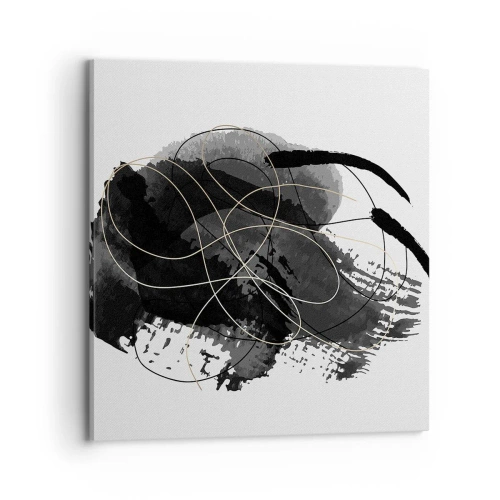 Quadro em tela - Emergido do preto - 70x70 cm