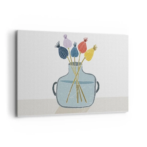 Quadro em tela - Como semeou a papoula - 120x80 cm