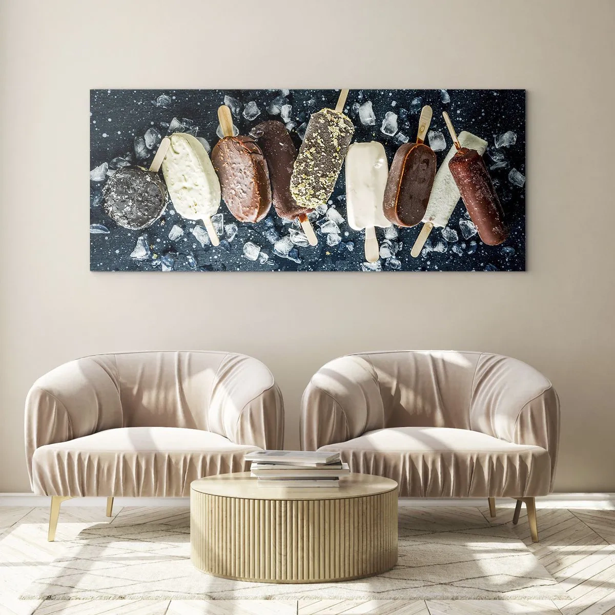 Quadro em vidro - O sabor de um verão quente - 90x30 cm