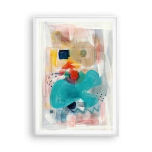 Pôster em moldura branca - Jogo colorido - 70x100 cm