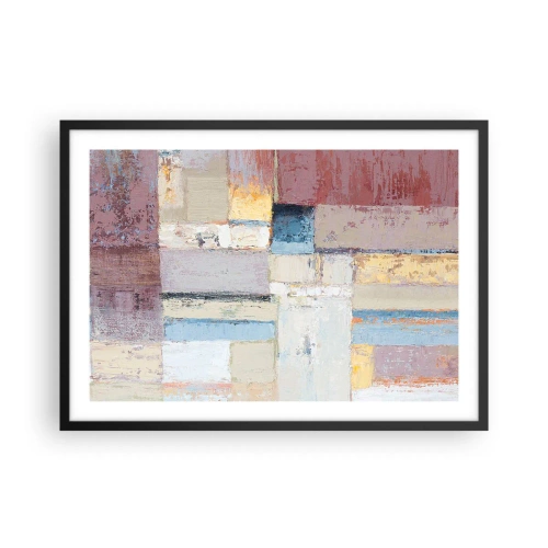 Pôster com moldura preta - A paz da geometria - 70x50 cm