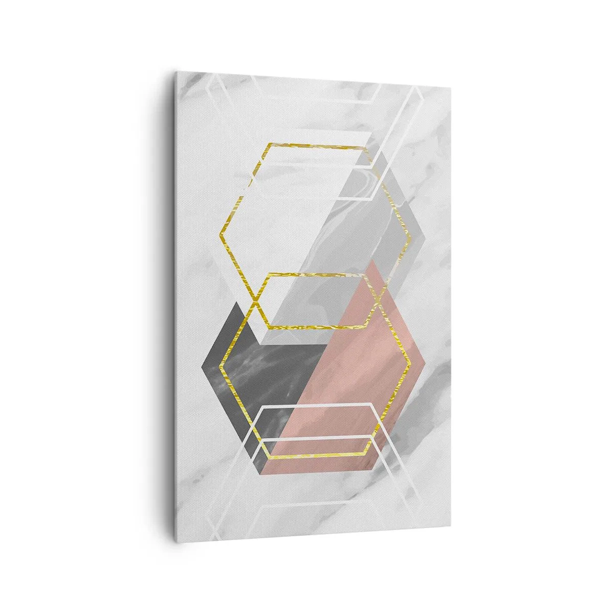 Quadro em tela - Composição em cadeia - 80x120 cm