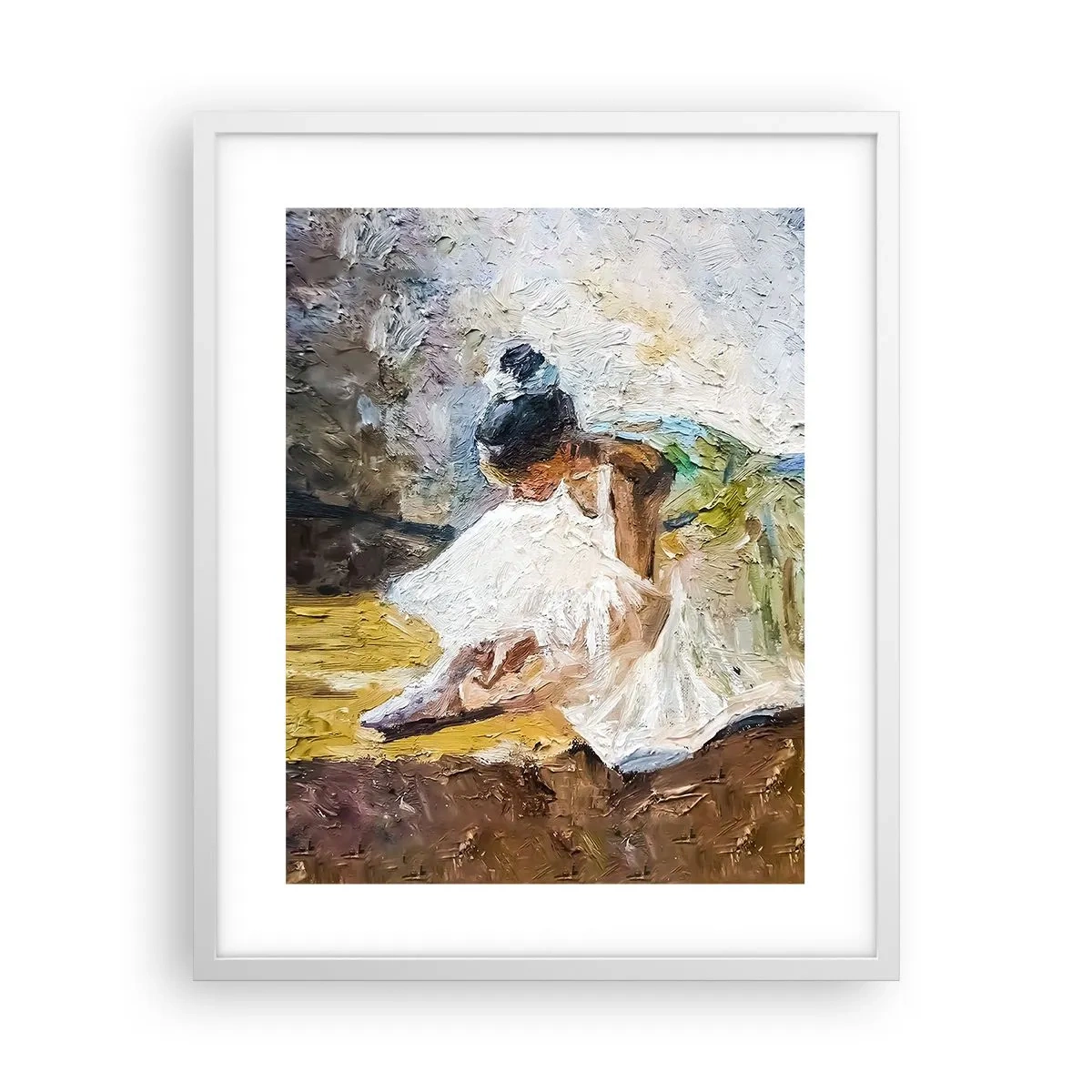 Pôster em moldura branca - Do quadro de Degas - 40x50 cm