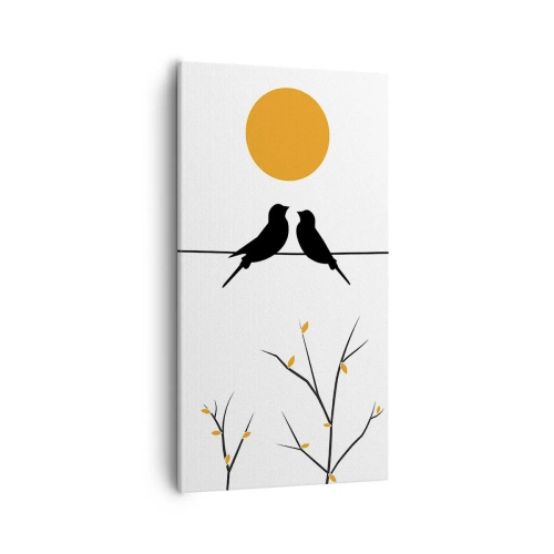 Quadro em tela - A noite dos rouxinóis - 55x100 cm