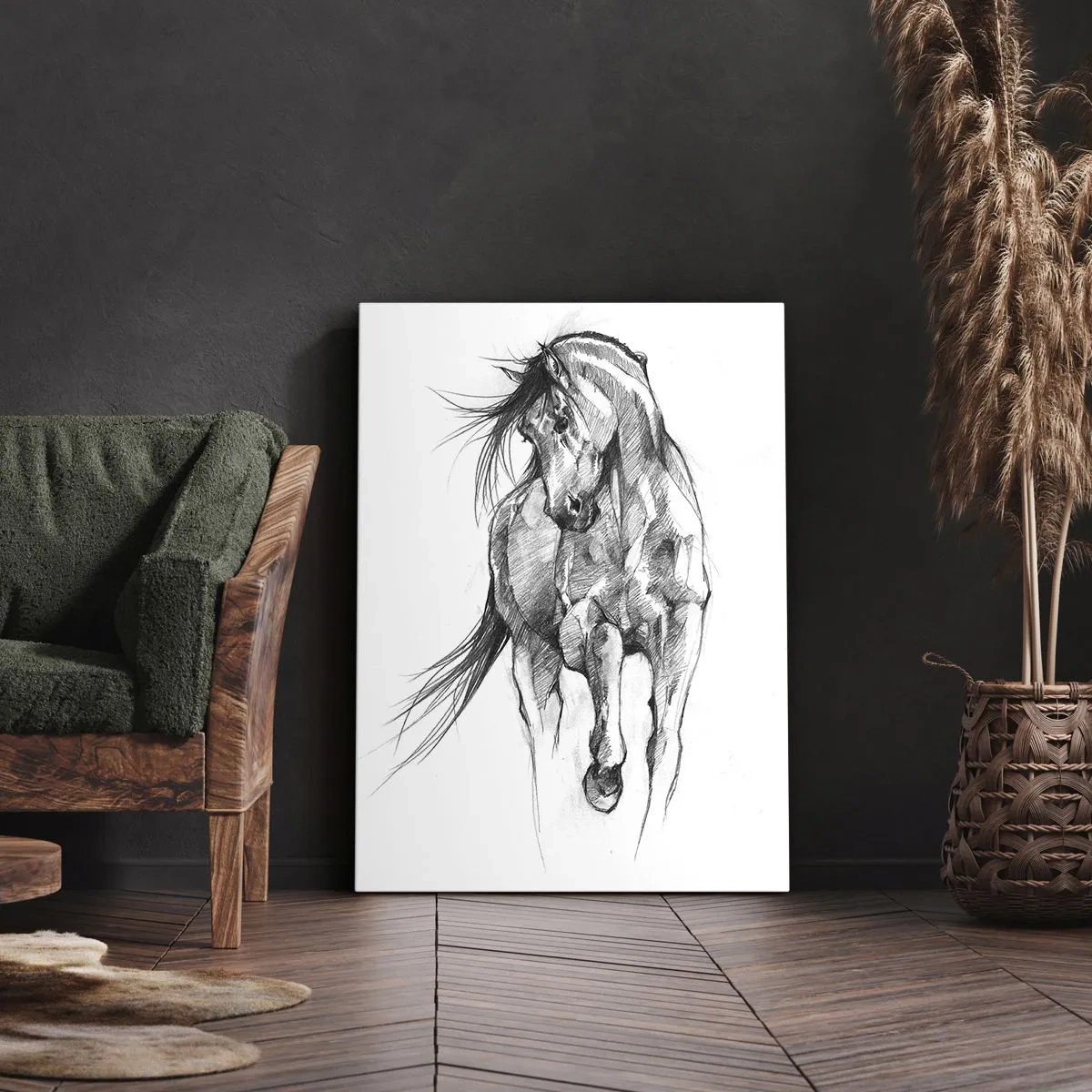 Quadro em tela - Num trote gracioso - 50x70 cm