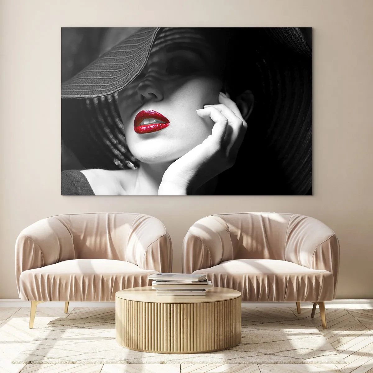 Quadro em vidro - Um estudo em vermelho - 100x70 cm