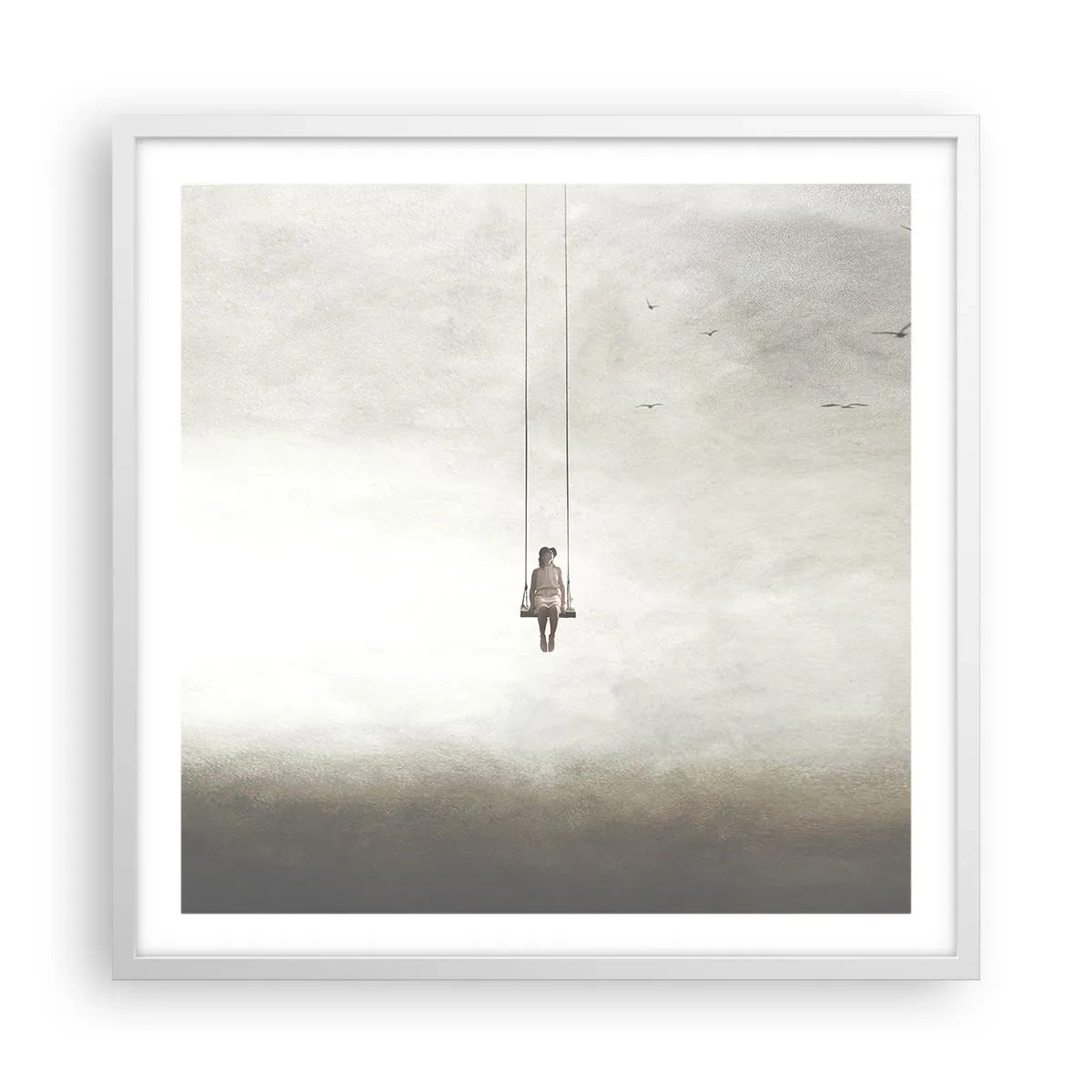 Pôster em moldura branca - A criança em nós - 60x60 cm