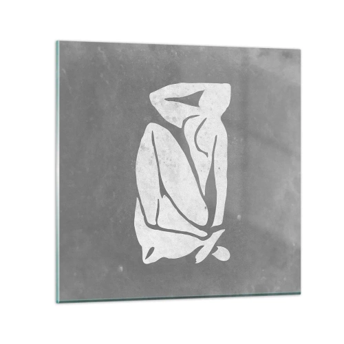 Quadro em vidro - Nos pensamentos - 40x40 cm