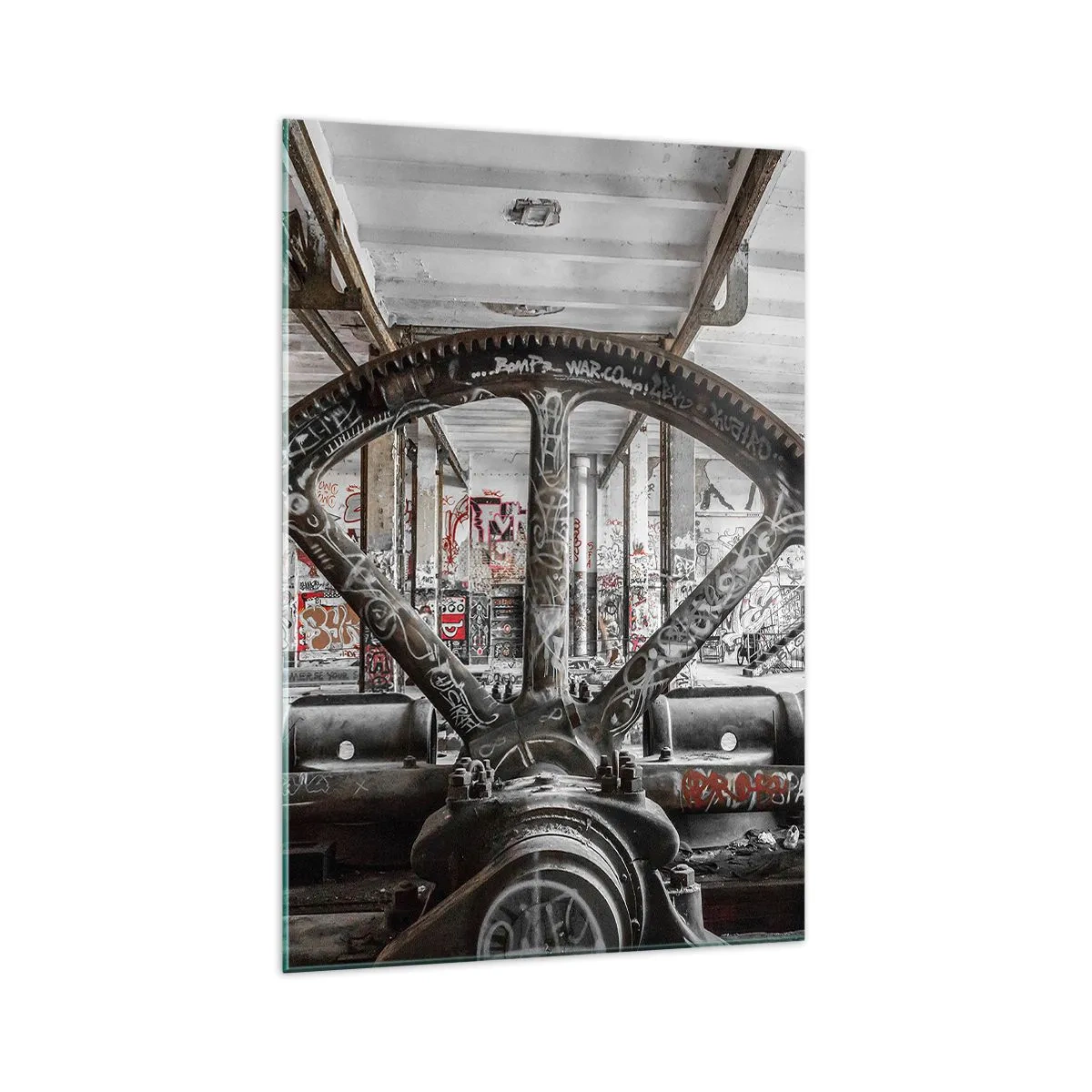 Quadro em vidro - A vida secreta da fábrica - 70x100 cm