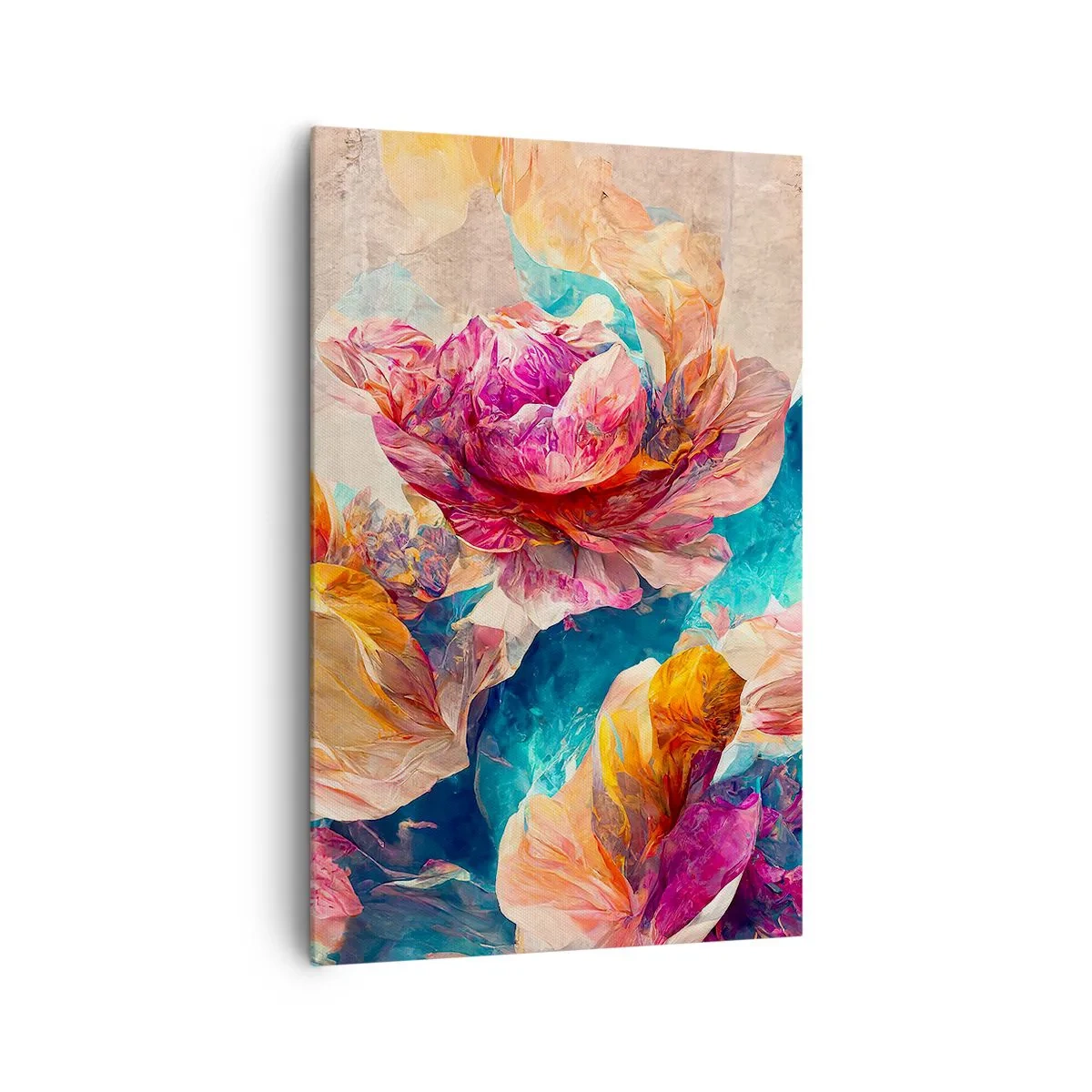 Quadro em tela - Esplendor colorido do buquê - 80x120 cm