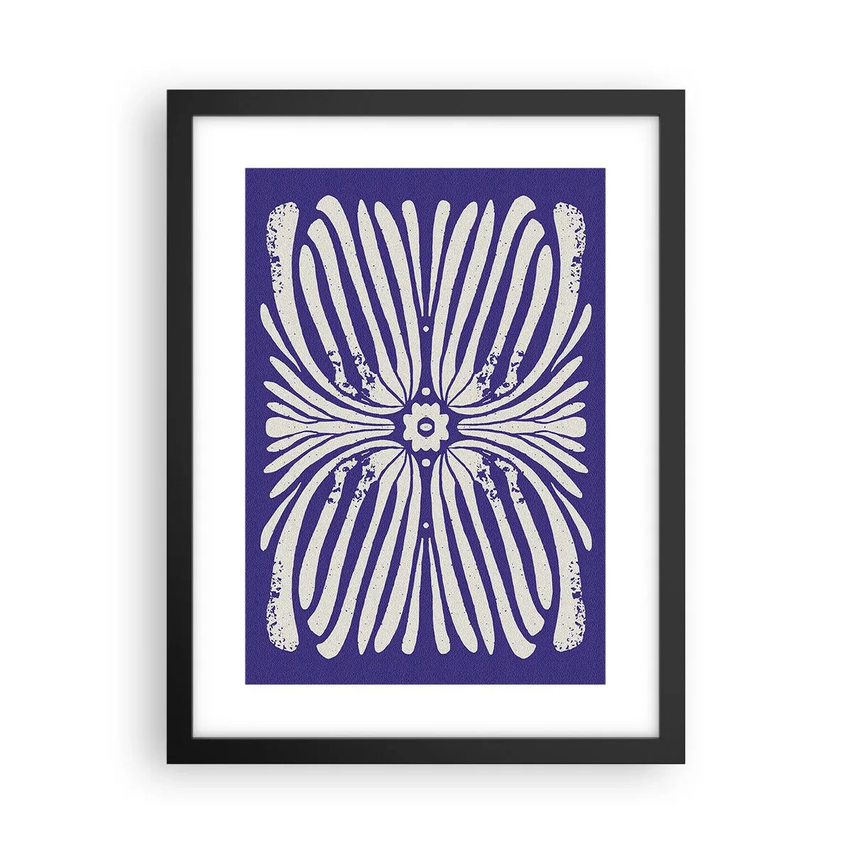 Pôster com moldura preta - Inspirações étnicas - 30x40 cm