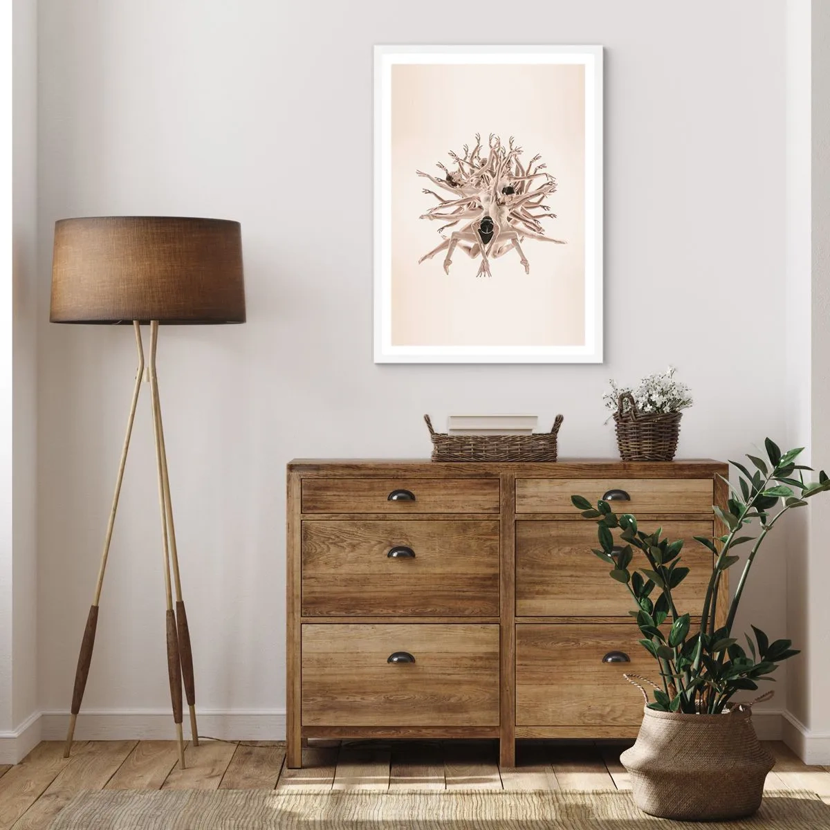 Pôster em moldura branca - Florescendo na dança - 50x70 cm