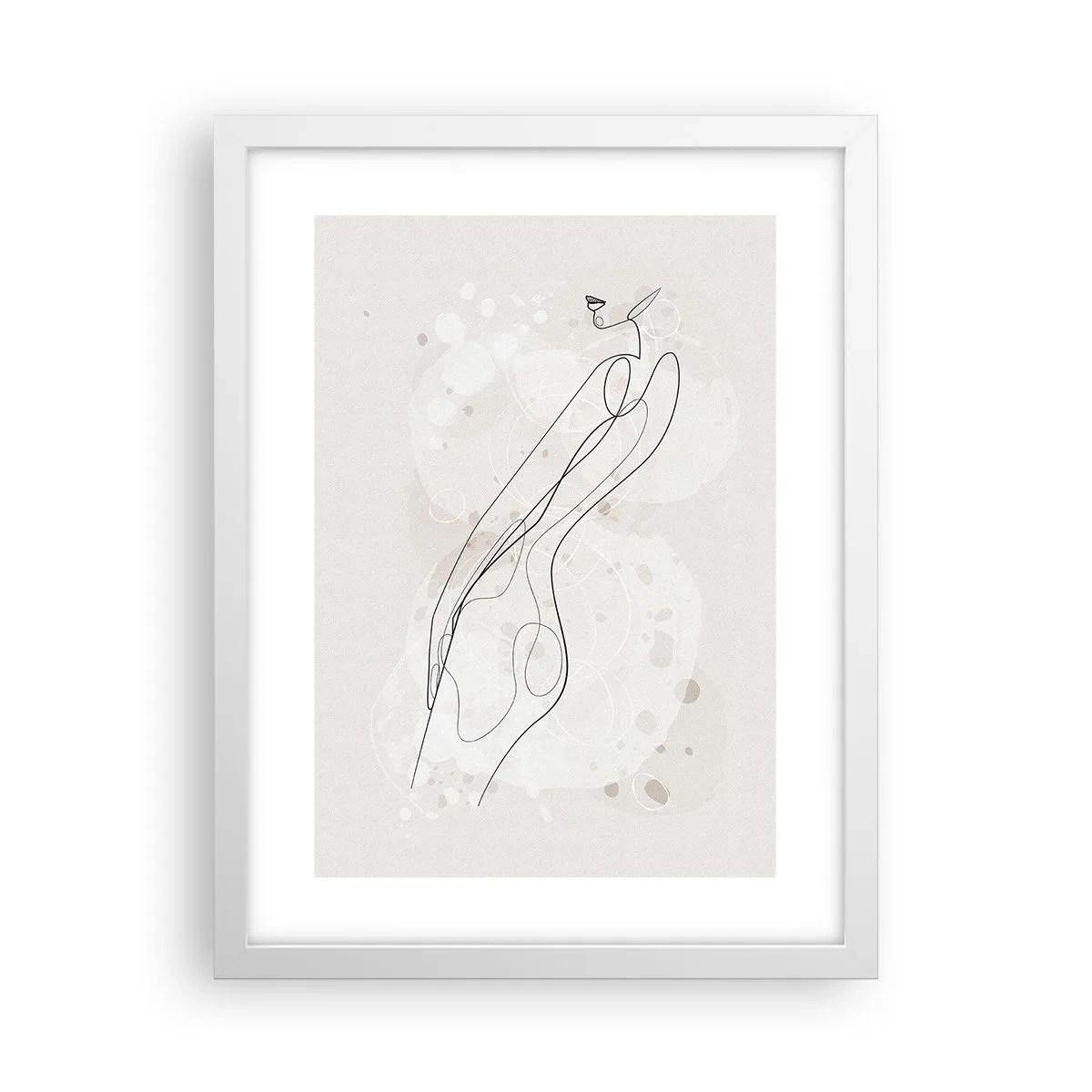 Pôster em moldura branca - Errar o olhar - 30x40 cm