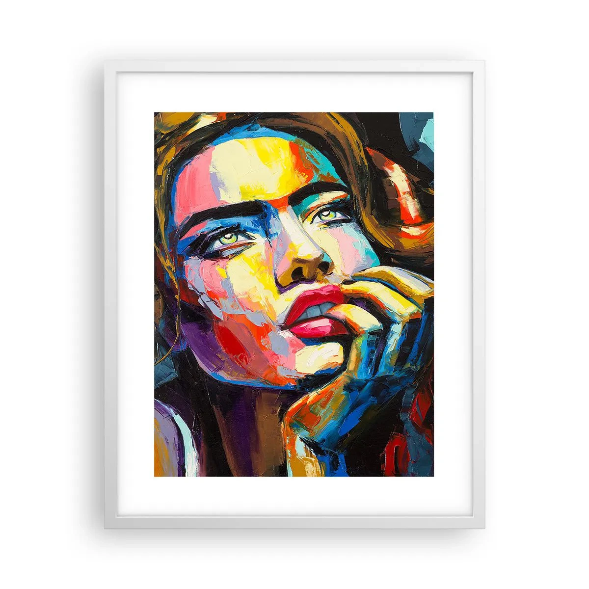 Pôster em moldura branca - Sonhos como pássaros voando no céu - 40x50 cm