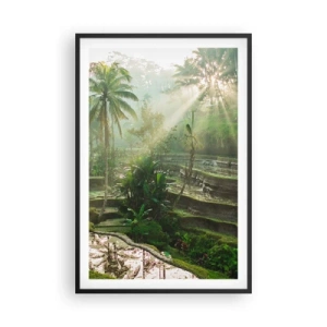 Pôster com moldura preta - Crescer ao sol - 61x91 cm