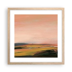 Pôster com moldura de carvalho claro - Em tons rosa - 40x40 cm