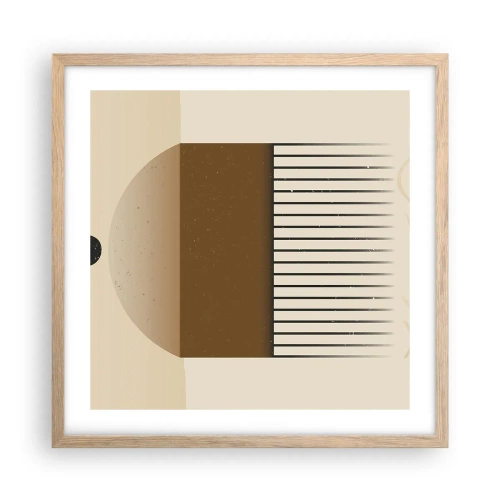 Pôster com moldura de carvalho claro - Diferentes estados - 50x50 cm