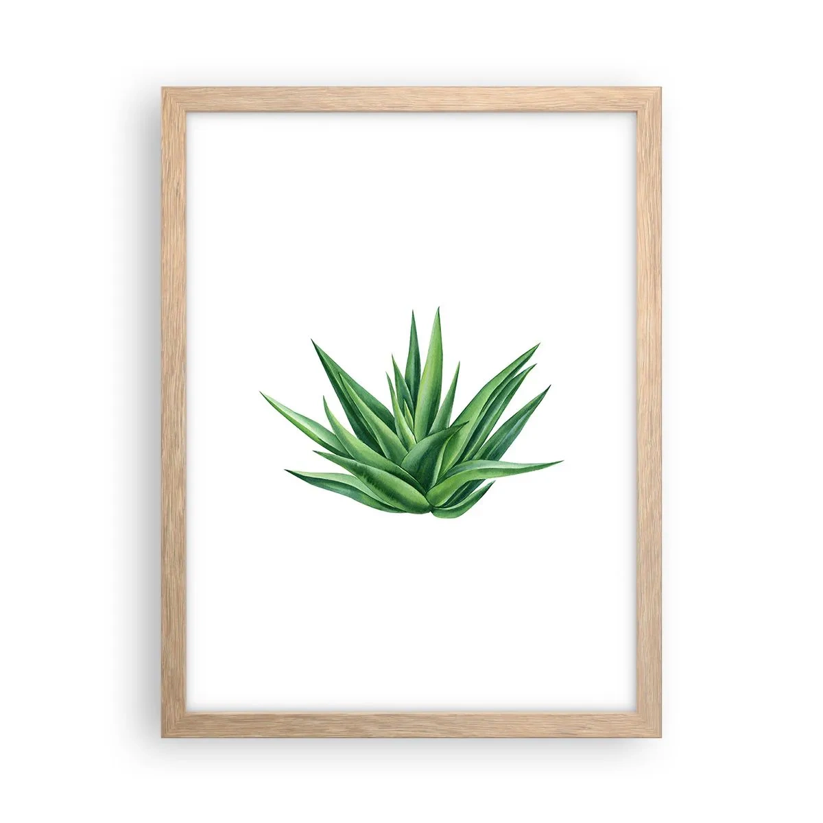 Pôster com moldura de carvalho claro - Verde – força – vida - 30x40 cm