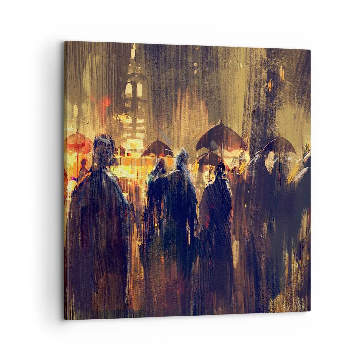 Quadro em tela - Os seguidores da chuva - 60x60 cm