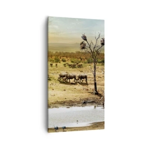 Quadro em tela - Um rio corria no Éden... - 55x100 cm