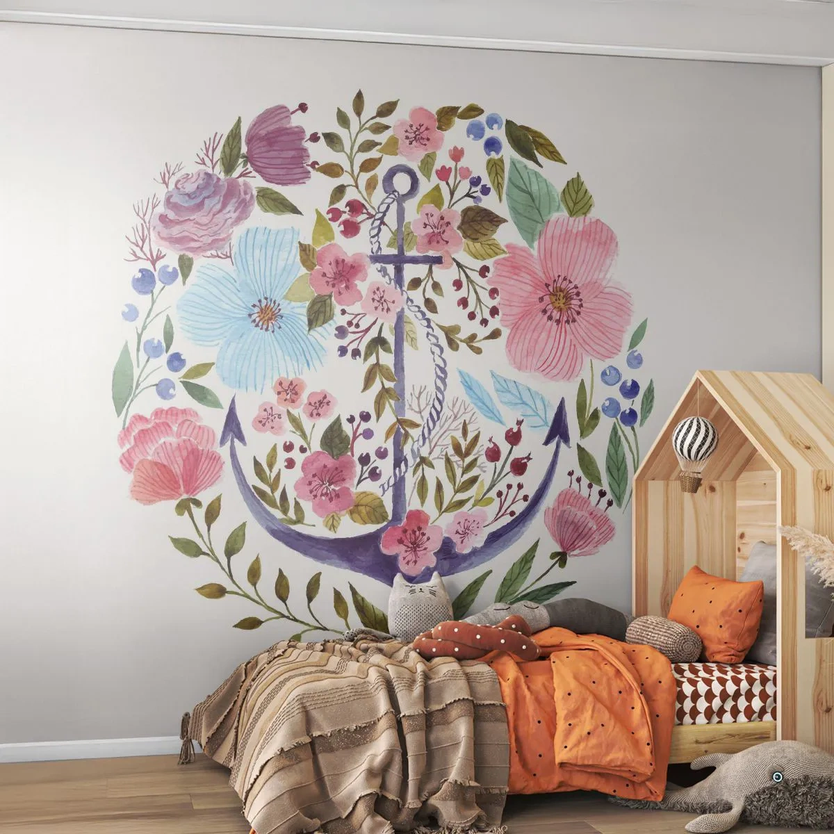 Papel de Parede Autocolante Deluxe Sticker - O bom sonho de um marinheiro - Âncora, Boho, Beira-mar - 250x175 cm