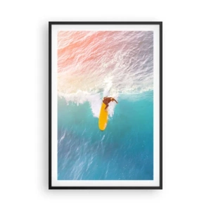 Pôster com moldura preta - Cavaleiro oceânico - 61x91 cm