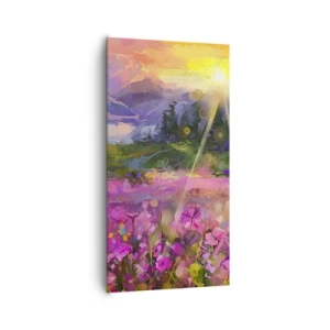 Quadro em tela - No vale sob os cuidados do sol - 65x120 cm