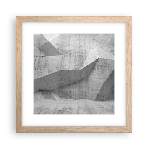 Pôster com moldura de carvalho claro - Um verdadeiro desafio - 30x30 cm