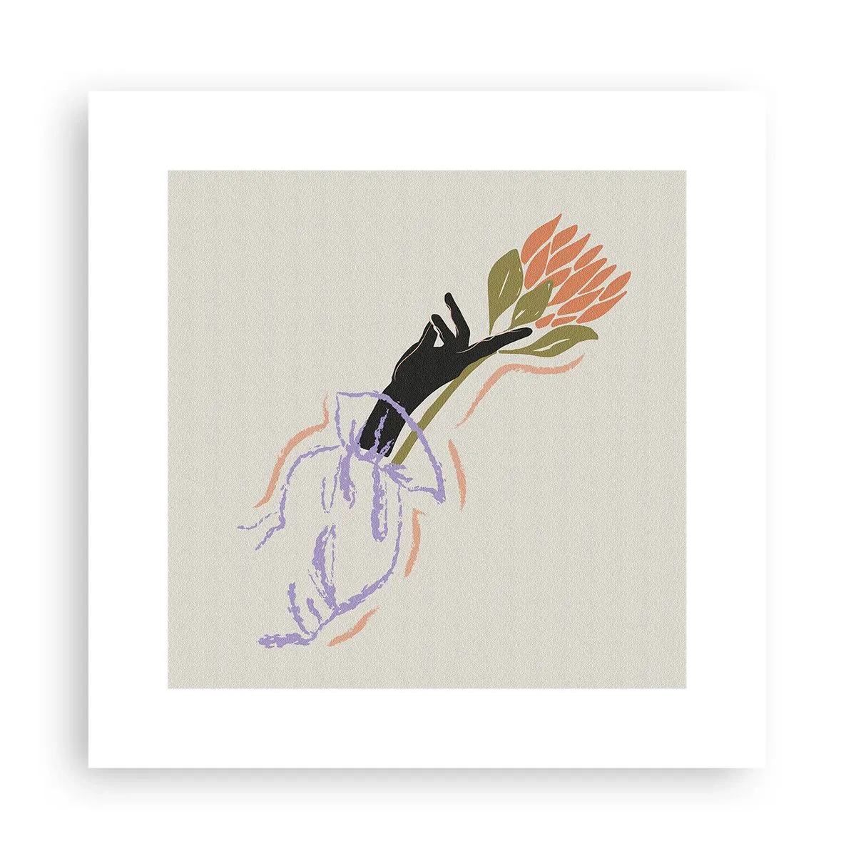 Pôster - Toque fraterno - 30x30 cm