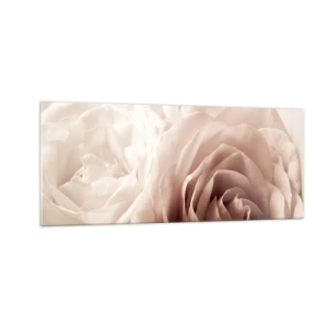 Quadro em vidro - No coração de uma rosa - 100x40 cm