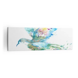 Quadro em tela - Nas asas da natureza - 160x50 cm