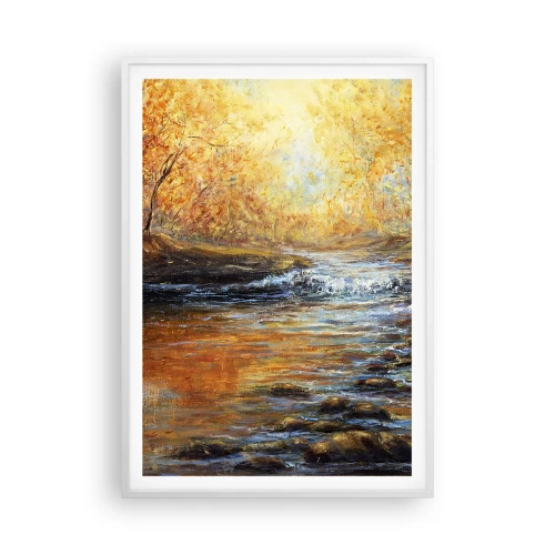 Pôster em moldura branca - Riacho Dourado - 70x100 cm