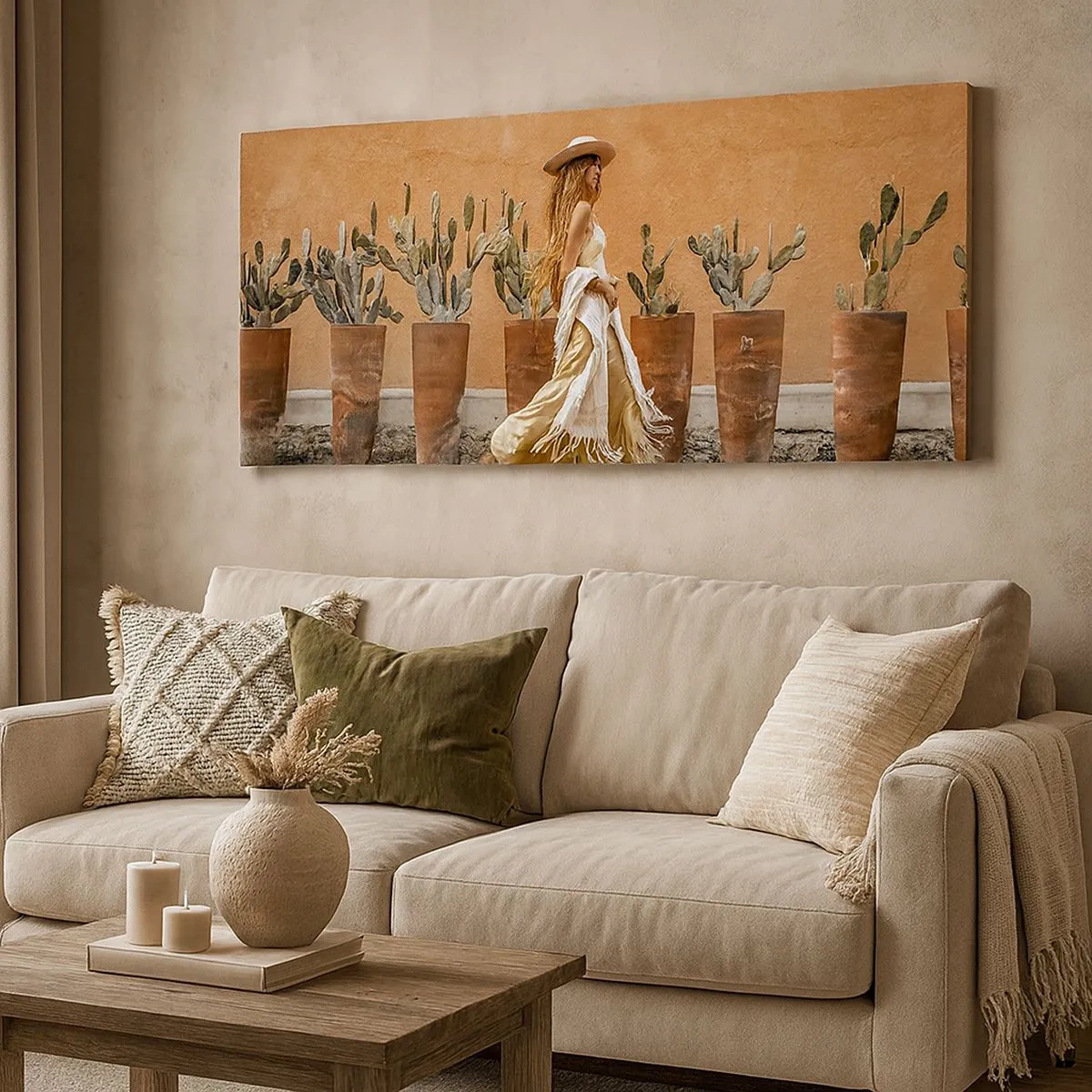 Quadro em tela - Estilo hippie - 100x40 cm