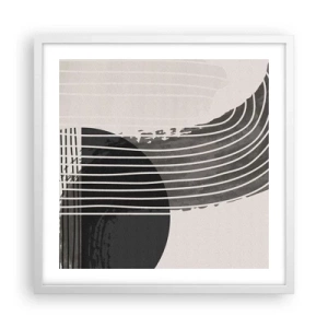 Pôster em moldura branca - Ida e volta - 50x50 cm