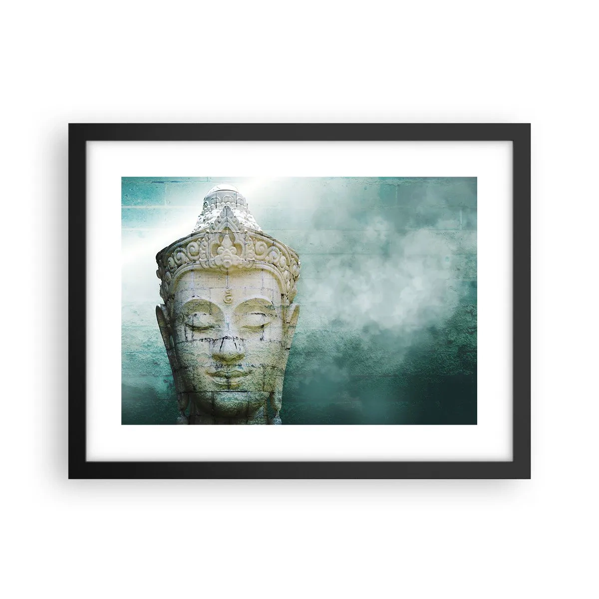 Pôster com moldura preta - Em busca da luz - 40x30 cm