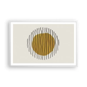 Pôster em moldura branca - Abstração a tremer com o calor - 91x61 cm