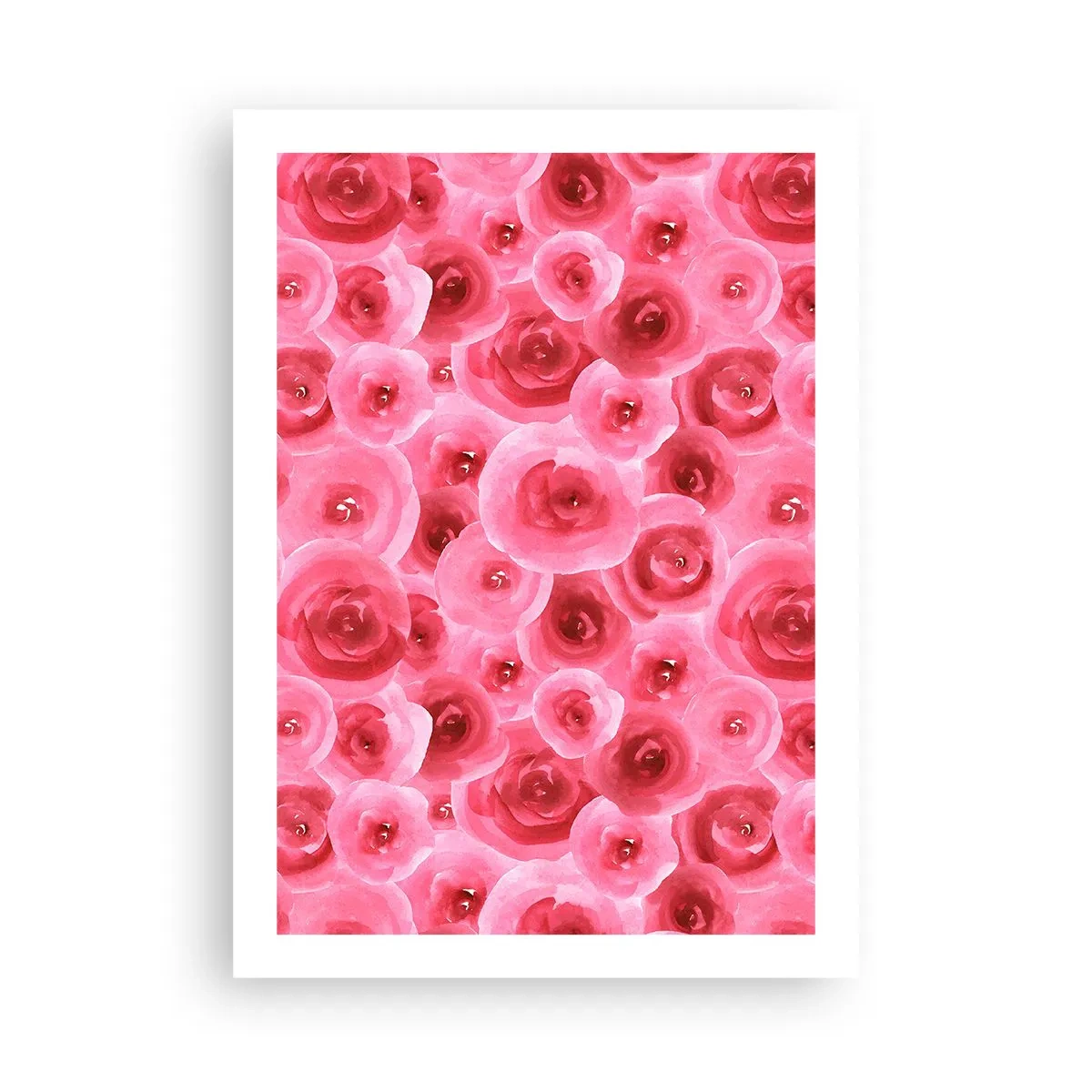 Pôster - Rosas acima e abaixo - 50x70 cm