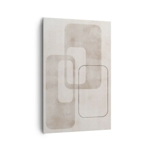 Quadro em tela - Argamassa geométrica - 80x120 cm