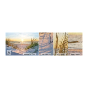 Amostra de papel de parede Premium Sand - O som do mar, o canto dos pássaros, a praia selvagem entre a relva... - Paisagem, Mar, Dunas - 100x30 cm