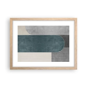 Pôster com moldura de carvalho claro - Composição ao nível - 40x30 cm