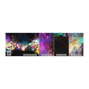 Amostra de papel de parede Premium Canvas - Com alegria contra a escuridão - Abstração, Pedaço, Explosão - 100x30 cm