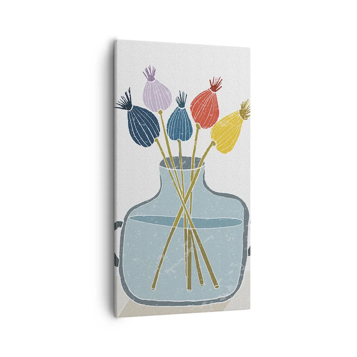 Quadro em tela - Como semeou a papoula - 55x100 cm