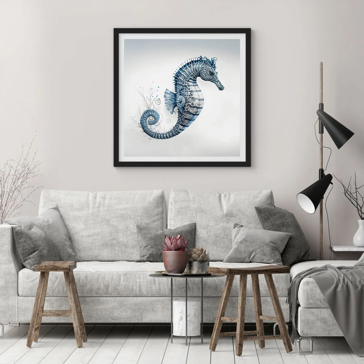 Pôster com moldura preta - Uma piada sutil da natureza - 60x60 cm