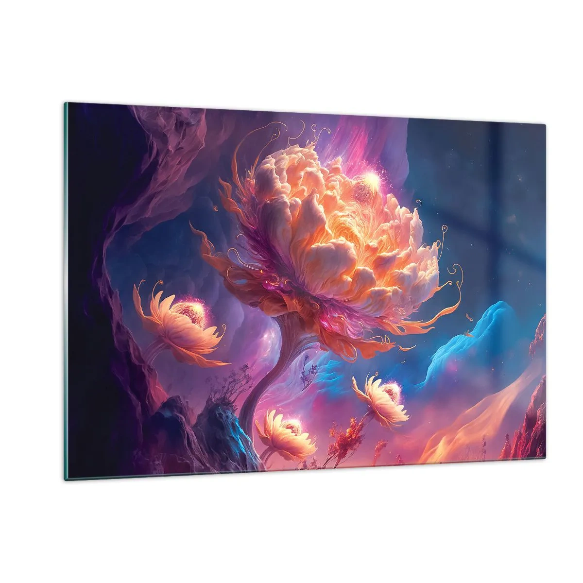 Quadro em vidro - Outro mundo - 120x80 cm