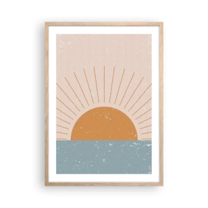 Pôster com moldura de carvalho claro - Um milagre diário - 50x70 cm