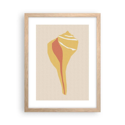 Pôster com moldura de carvalho claro - Abstração orgânica – crescimento - 30x40 cm