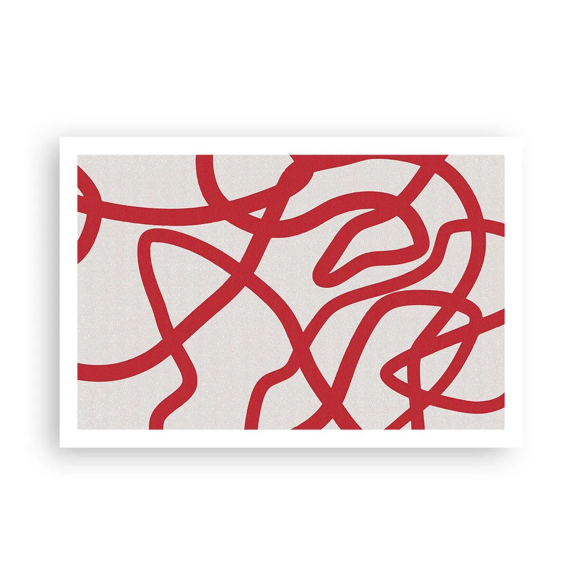 Pôster - Vermelho em branco - 91x61 cm